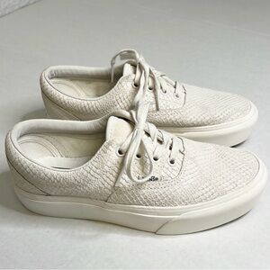 VANS ERA PLATFORM WHITE SNAKESKIN ANIMAL EMBOSSED SNEAKERS 7